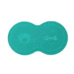 Lovely PVC Cat Litter Mat Eight-shaped  Anti-skid Placemat Pet Supplies - Image 3