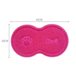 Lovely PVC Cat Litter Mat Eight-shaped  Anti-skid Placemat Pet Supplies - Image 5