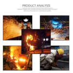 Full Leather Electric Welding Apron High Temperature Fireproof Star Splash Protective Clothing - Image 6