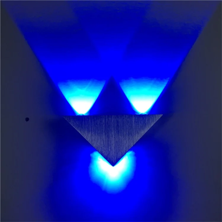 TBD089600401A_1.webp 3W Aluminum Triangle Wall Lamp Home Lighting Indoor Outdoor Decoration Light, AC 85-265V - Image 2