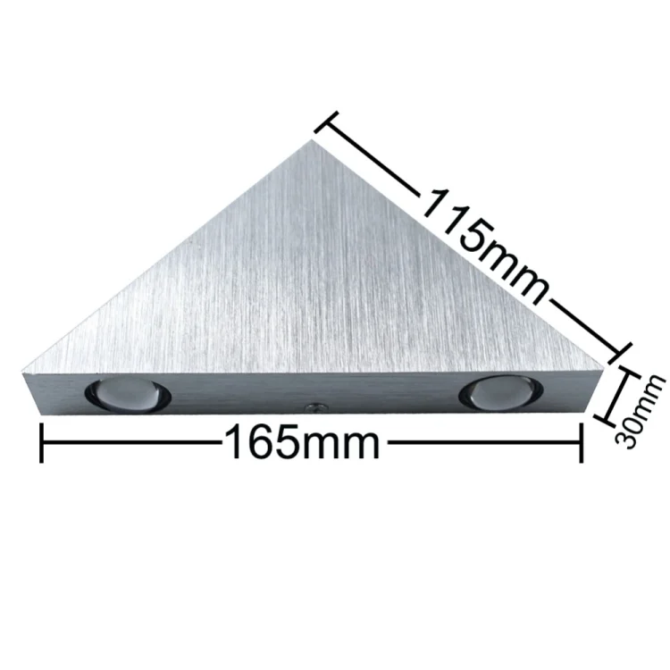 TBD089600401A_4.webp 3W Aluminum Triangle Wall Lamp Home Lighting Indoor Outdoor Decoration Light, AC 85-265V - Image 5