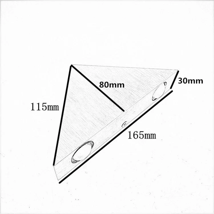 TBD089600401A_7.webp 3W Aluminum Triangle Wall Lamp Home Lighting Indoor Outdoor Decoration Light, AC 85-265V - Image 8