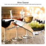 Fish Shape Wine Opener Wine Multifunctional Corkscrew with Wooden Handle - Image 6
