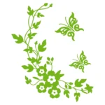 Butterfly Flower Vine Bathroom Wall Stickers Home Decoration Wallpaper Wall Decals For Toilet Decorative Sticker - Image 2