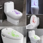 Butterfly Flower Vine Bathroom Wall Stickers Home Decoration Wallpaper Wall Decals For Toilet Decorative Sticker - Image 4