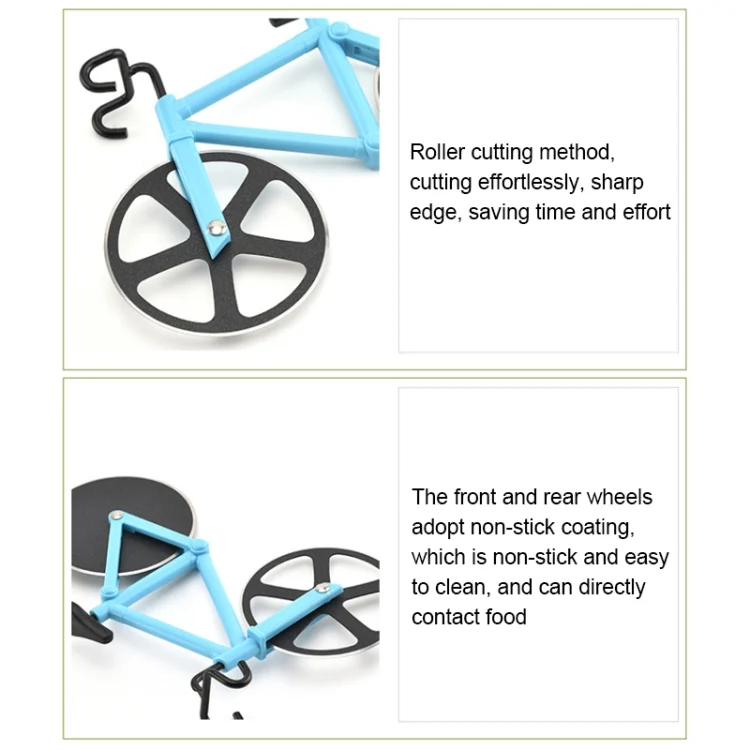 TBD091154001_3.webp Stainless Steel Bicycle Pizza Cutter Knife Cake Cutter Creative Hob Random  Color Delivery - Image 4