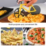 Stainless Steel Bicycle Pizza Cutter Knife Cake Cutter Creative Hob Random  Color Delivery - Image 6