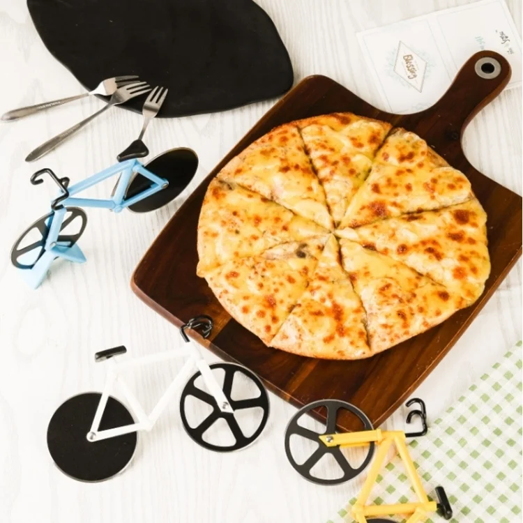 TBD091154001_6.webp Stainless Steel Bicycle Pizza Cutter Knife Cake Cutter Creative Hob Random  Color Delivery - Image 7