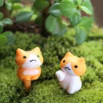2 Sets Fleshy Flower Pot Moss Micro Landscape Doll Cute Cat Decoration Doll Cake DIY Assembly Ornaments - Image 6