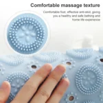 Bathroom Anti-slip Round Mat Suction Cup Massage Foot Pad - Image 3