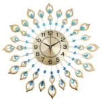 Creative Peacock Wall Clock Personality Mute Living Room Decoration Clock - Image 2