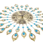 Creative Peacock Wall Clock Personality Mute Living Room Decoration Clock - Image 3