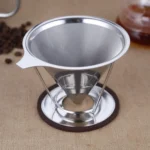 Stainless Steel Filter Cone Filter Cartridge Tea Coffee Free Paper Filter Cup