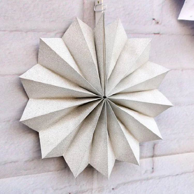 TBD092241701_2.webp 2 Sets Bronzing Paper Fan Flower Set Birthday Holiday Wedding Party Decoration - Image 3