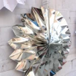 2 Sets Bronzing Paper Fan Flower Set Birthday Holiday Wedding Party Decoration - Image 5