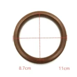 2 PCS Luggage Accessories Solid Wood Round Handle - Image 5