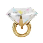 Wedding Marriage Room Decoration Balloon Diamond Ring Foil Balloon, Specification:Large Gold Diamond - Image 2