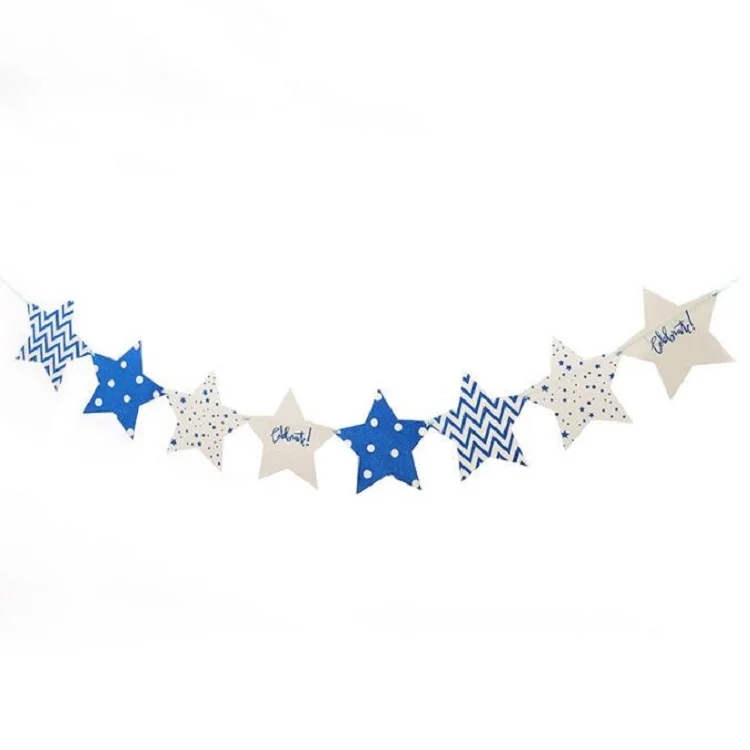 Five-pointed Star Pull Flower Bunting Birthday Holiday Party Decoration Store Dress up Layout Supplies