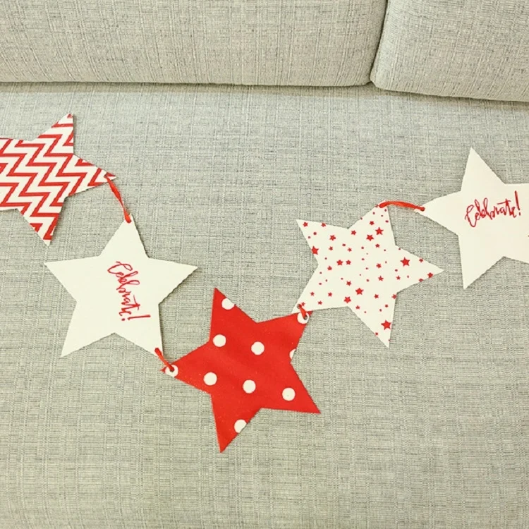 TBD092760601A_2.webp Five-pointed Star Pull Flower Bunting Birthday Holiday Party Decoration Store Dress up Layout Supplies - Image 3