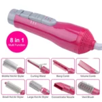 8 in 1 Professional Hair Dryer Hair Curler for Hotel Travel With Comb Powerful Hairdryer - Image 3