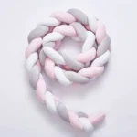 2M  Pure Color Weaving Knot for Infant Room Decor Crib Protector Newborn Baby Bed Bumper Bedding Accessories