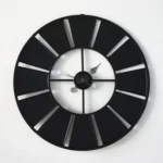 Digital Round Retro Wall Clock Creative License Plate Wrought Iron Decorative Clock - Image 3