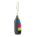 Color Canvas Stripe Contrast Color Shoulder Bag Large Capacity Handbag Green Shopping Bag - Image 7