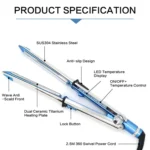 Titanium Hair Straightener Flat Iron - Image 6