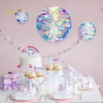 2 PCS Neon Film Honeycomb Ball Ornaments Wedding Birthday Party Decoration Supplies - Image 4