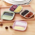 10pcs Kitchen Accessories 2 In 1 Seasoning Sauce Dishes Wheat Straw Salad Saucer Bowl - Image 7
