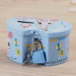 4 PCS Double Heart Cartoon Iron Creative Children Piggy Bank - Image 3