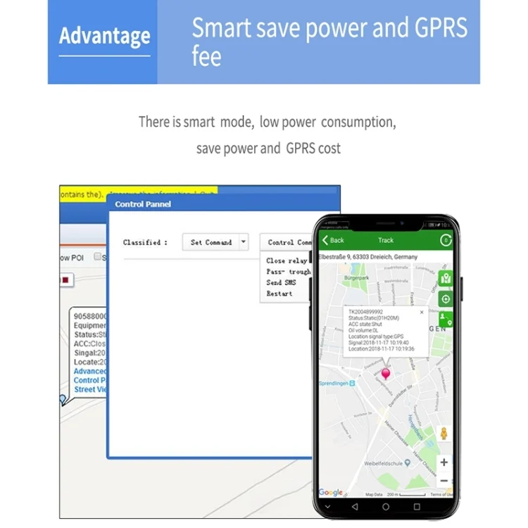 TGPS0505_11.webp TK202A 2G Car Truck Vehicle Tracking GSM GPRS GPS Tracker Support AGPS, Battery Capacity: 6500MA - Image 12
