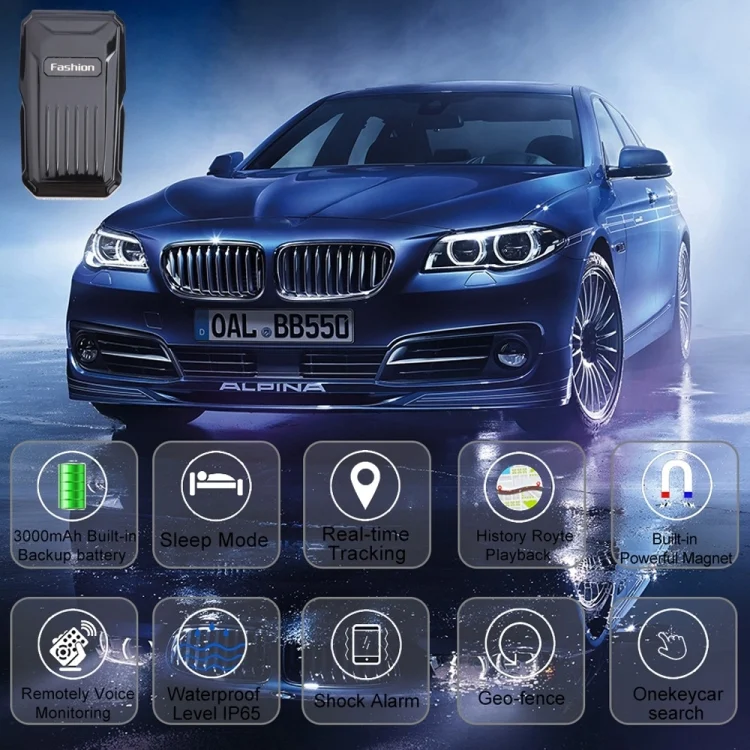 TGPS1005B_6.webp KH-X1 Mini Waterproof Magnetic GPS / GSM / GPRS Quad Band Realtime Car Tracker, Built-in Long Life Battery, Shark Alarm, Movement Alarm, Remotely Voice Monitor, Geo-fence - Image 7