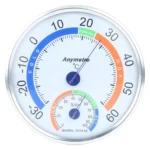 TH101E Mini Round Clock-shaped Indoor Outdoor Hygrometer Humidity Thermometer Temperature Meter - Image 2