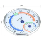 TH101E Mini Round Clock-shaped Indoor Outdoor Hygrometer Humidity Thermometer Temperature Meter - Image 4
