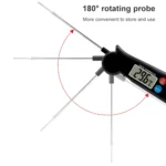 TS-BY54 Kitchen Food Cooking BBQ Foldable Waterproof Probe Thermometer(Black) - Image 4