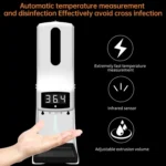 K9 Pro Handsfree Non-contact Body Light-sensitive Distance Sensor Thermometer + 1000ml Automatic Non-contact Liquid Soap Dispenser with Base Mount - Image 11