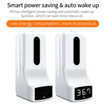 K9 Pro Handsfree Non-contact Body Light-sensitive Distance Sensor Thermometer + 1000ml Automatic Non-contact Liquid Soap Dispenser with Base Mount - Image 10