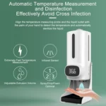K9 Pro Plus Handsfree Non-contact Body Thermometer + 1000ml Automatic Non-contact Liquid Soap Dispenser with Base Mount, 15 Languages Voice Broadcast - Image 3