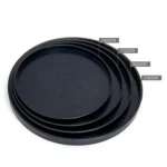 Creative Round Solid Wood Tea Tray Hotel Wooden Tay Storage Tray, Diameter: 30cm - Image 4