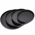 Creative Round Solid Wood Tea Tray Hotel Wooden Tay Storage Tray, Diameter: 30cm - Image 5