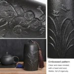 Orchid Pattern Stoneware Tea Cans Storage Tanks Ceramic Tea Set Tea Ceremony Accessories - Image 4