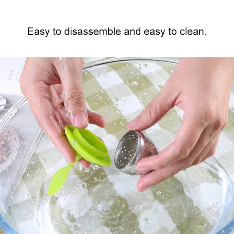 TST2606R_4.webp Stainless Steel Leaf Shape Silicone Tea Bag Tea Strainers - Image 5
