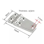 38x70mm 316 Stainless Steel Yacht RV Hinge Control Cabinet Hinge - Image 3