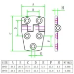 38x70mm 316 Stainless Steel Yacht RV Hinge Control Cabinet Hinge - Image 5