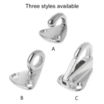 316 Stainless Steel Yacht Fender Hook Spring Coat Hook with 2 x 3.9x13 Screws - Image 4