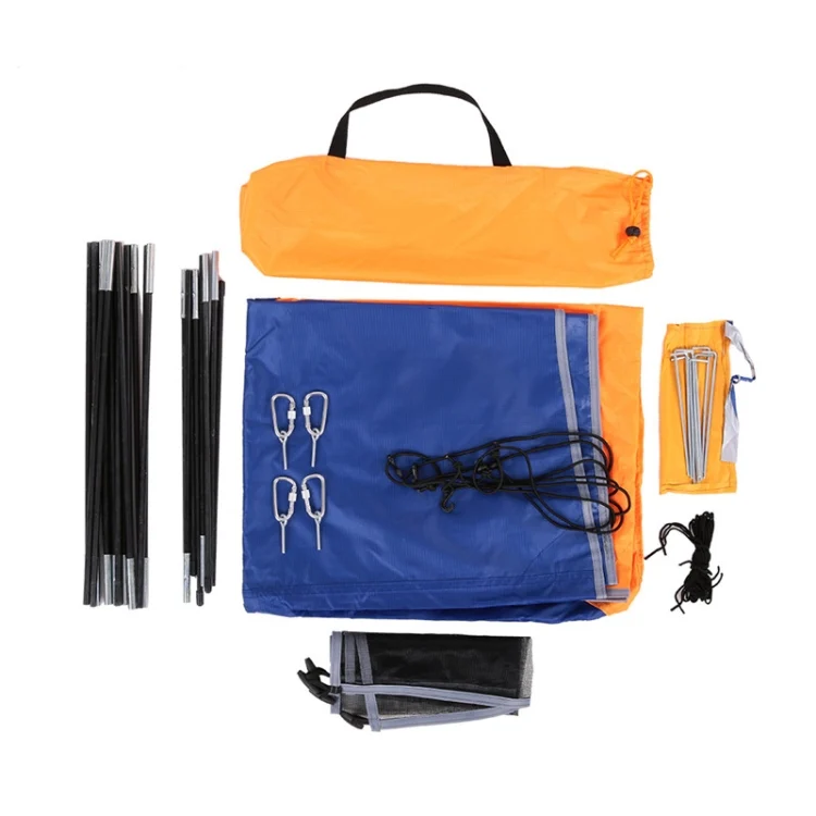 WS9870_5.webp 68347 Folding Awning Canoe Rubber Inflatable Boat Parasol Tent for 2 Person,Boat is not Included - Image 6