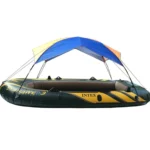 68349 Folding Awning Canoe Rubber Inflatable Boat Parasol Tent for 3 Person,Boat is not Included - Image 3