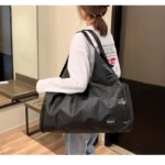 Soft Nylon Cloth Shoulder Sports Gym Yoga Handbag
