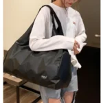 Soft Nylon Cloth Shoulder Sports Gym Yoga Handbag - Image 4